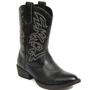 Deer Stags Black Cowboy Ranch boots Unisex Size 3